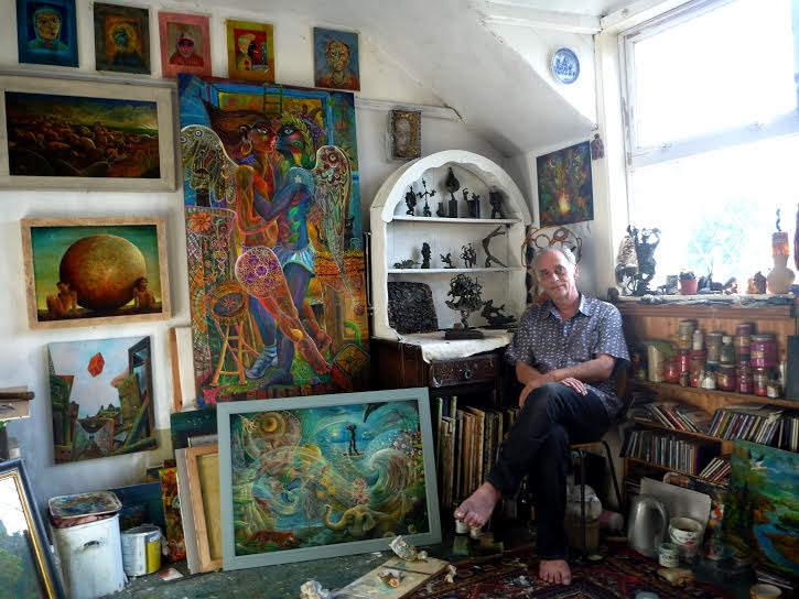 The artist Peter Rodulfo in his studio.