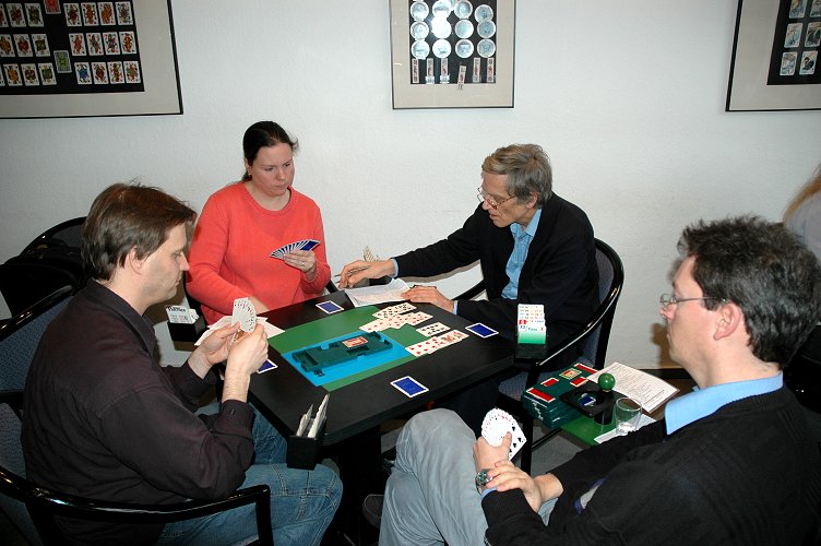 Four bridge players