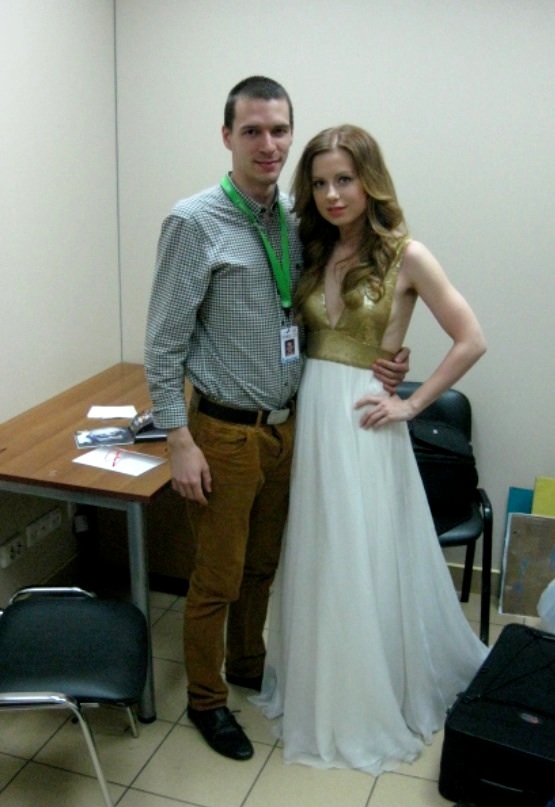 Oleg Pankin with Yulia Savicheva in the dress by OLEGPANKIN
