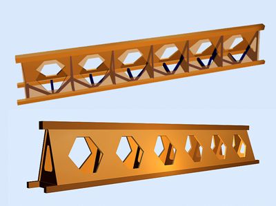 Honeycomb girder Honeycomb girder