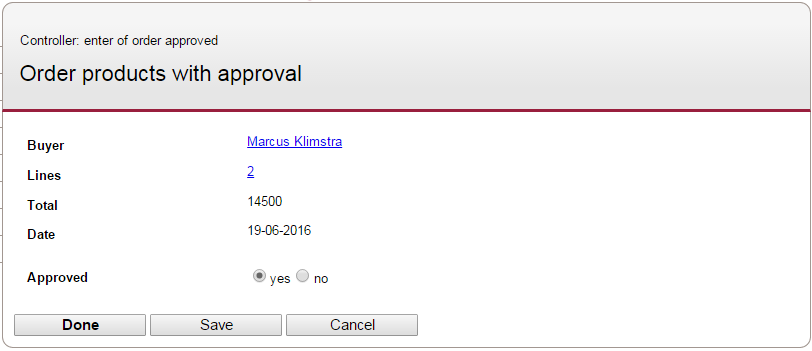 Form2 - Enter approval by controller