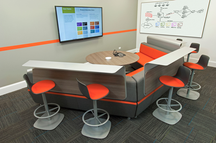 A meeting room at the Magenium Solutions LLC headquarters in Glen Ellyn, IL.