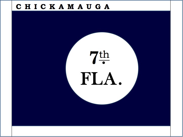 7th Florida Infantry Regimental Colors - Hardee Pattern (ca Late Summer 1862 - March/April 1864) with "Chickamauga" battle honor. (''Image credit: Joshua Beschutzer & M. "J" Sterman)