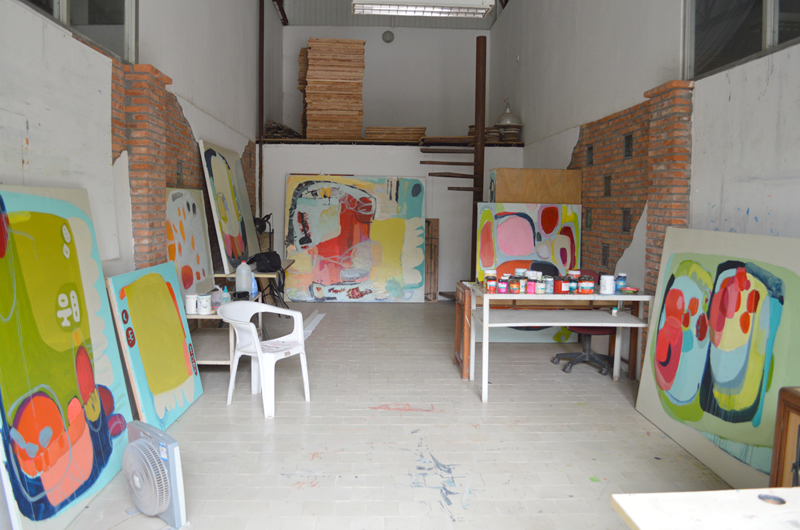 Claire Desjardin's studio in China, 2013