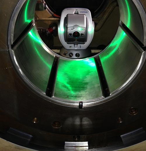 Laser Tracker Vantage measuring center position