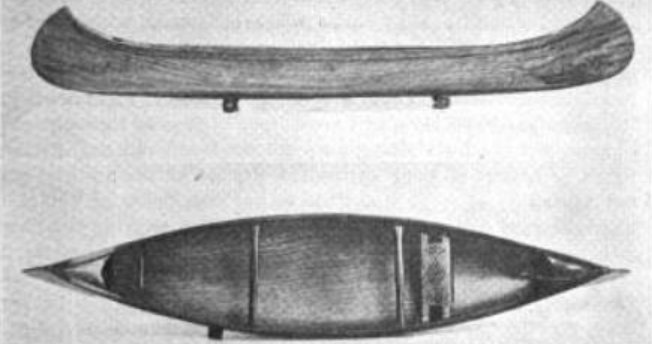 Haskell ribless canoe made from one piece of plywood and no skeleton ribs
