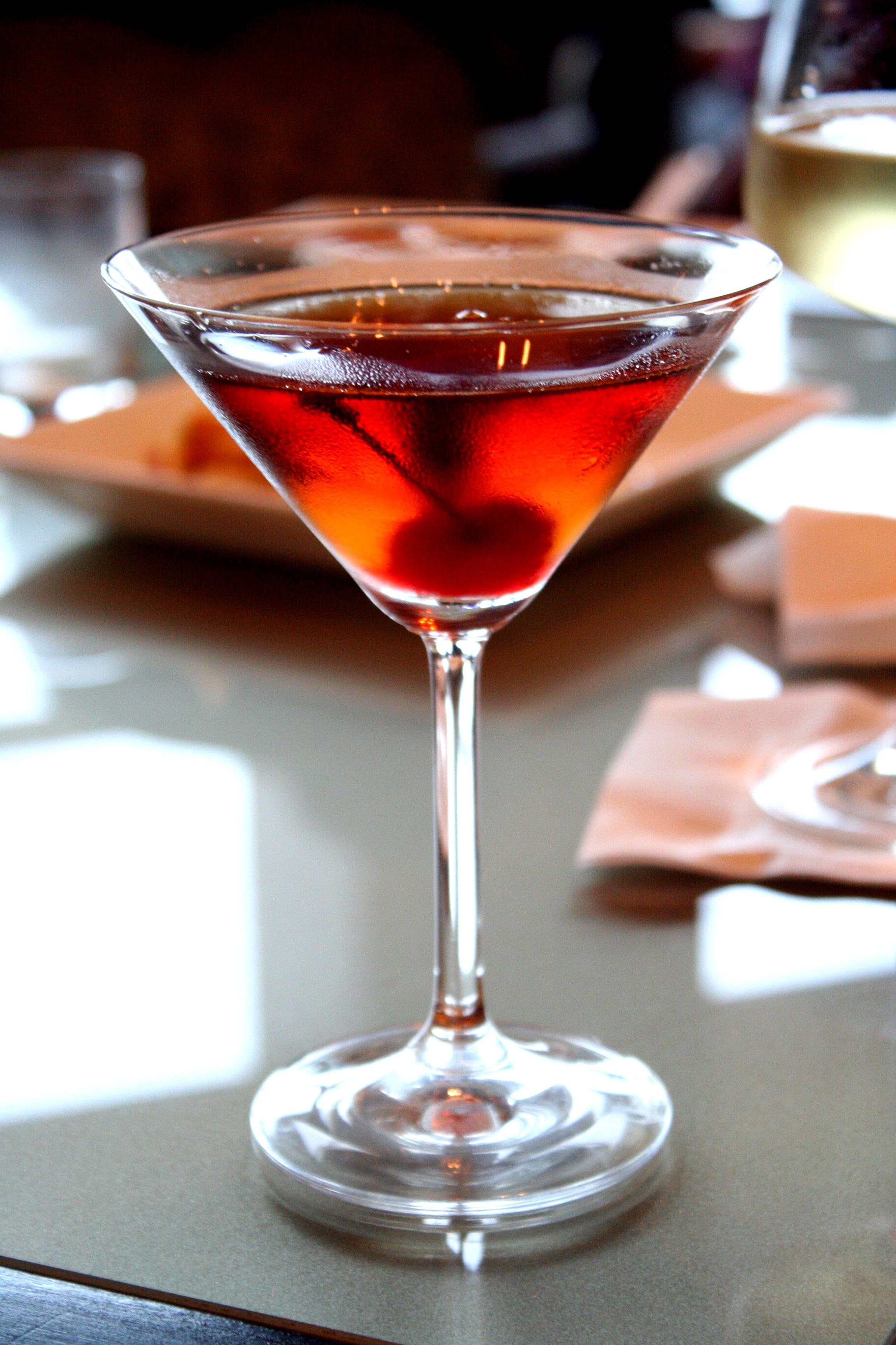 Classic Manhattan served in a cocktail glass