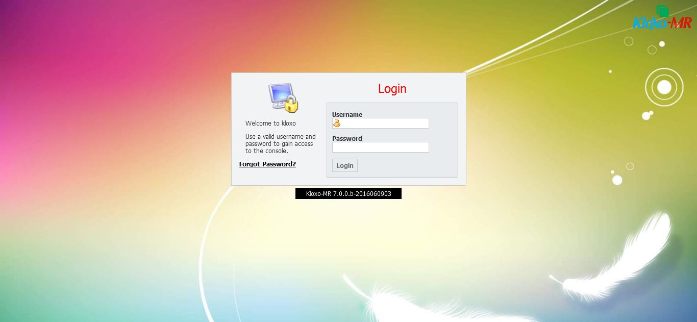 Kloxo-MR Login Page by Xplore Tech