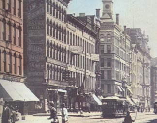 1888 Brunswick-Balke-Collender company factory on State Street in downtown Chicago