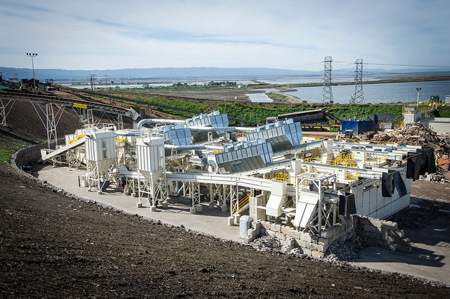 Demolition plant at Zanker Recycling. 