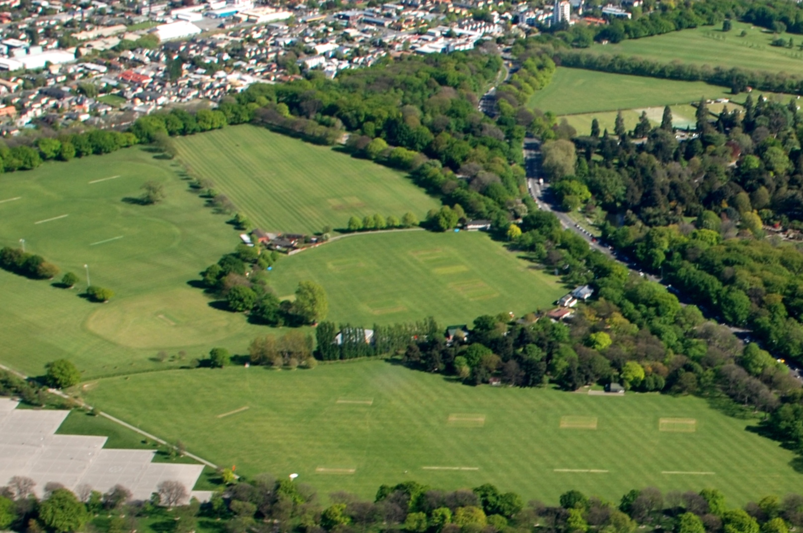 Hagley Oval aerial view in 2007