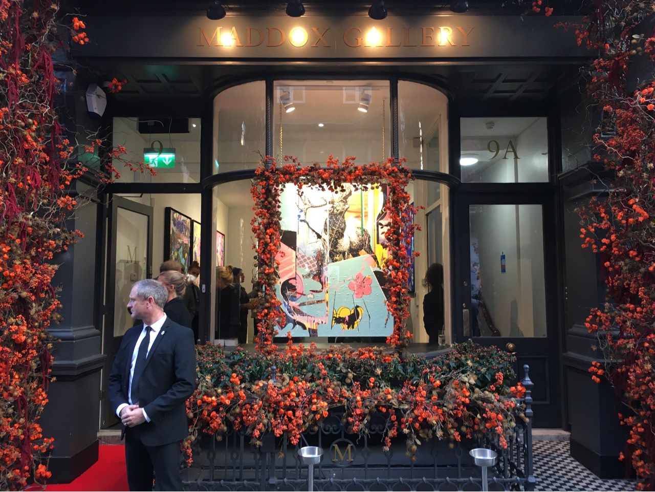 Front entrance of Maddox Gallery, Maddox Street London