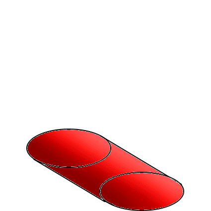Construction of a Cubinder by extrusion of a cylinder along the W axis by a unit distance.