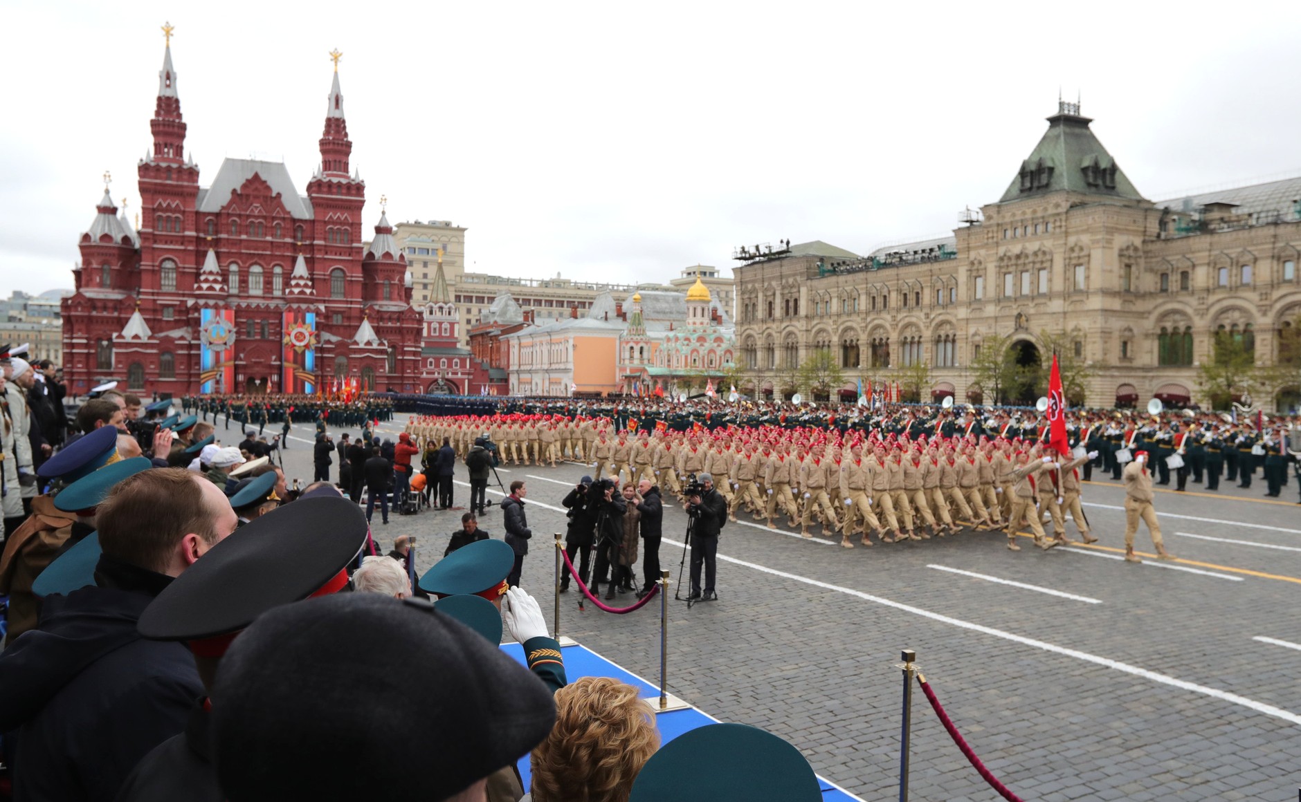Members of the Young Army Cadets National Movement during the parade.