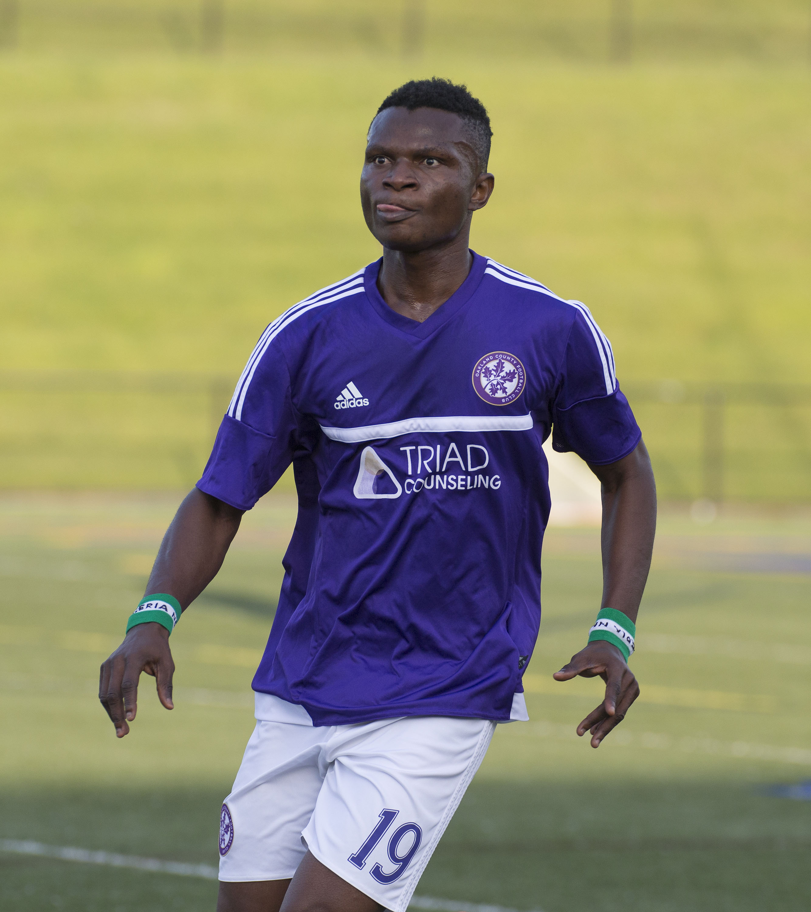 Chukwudi with Oakland County FC in 2016.