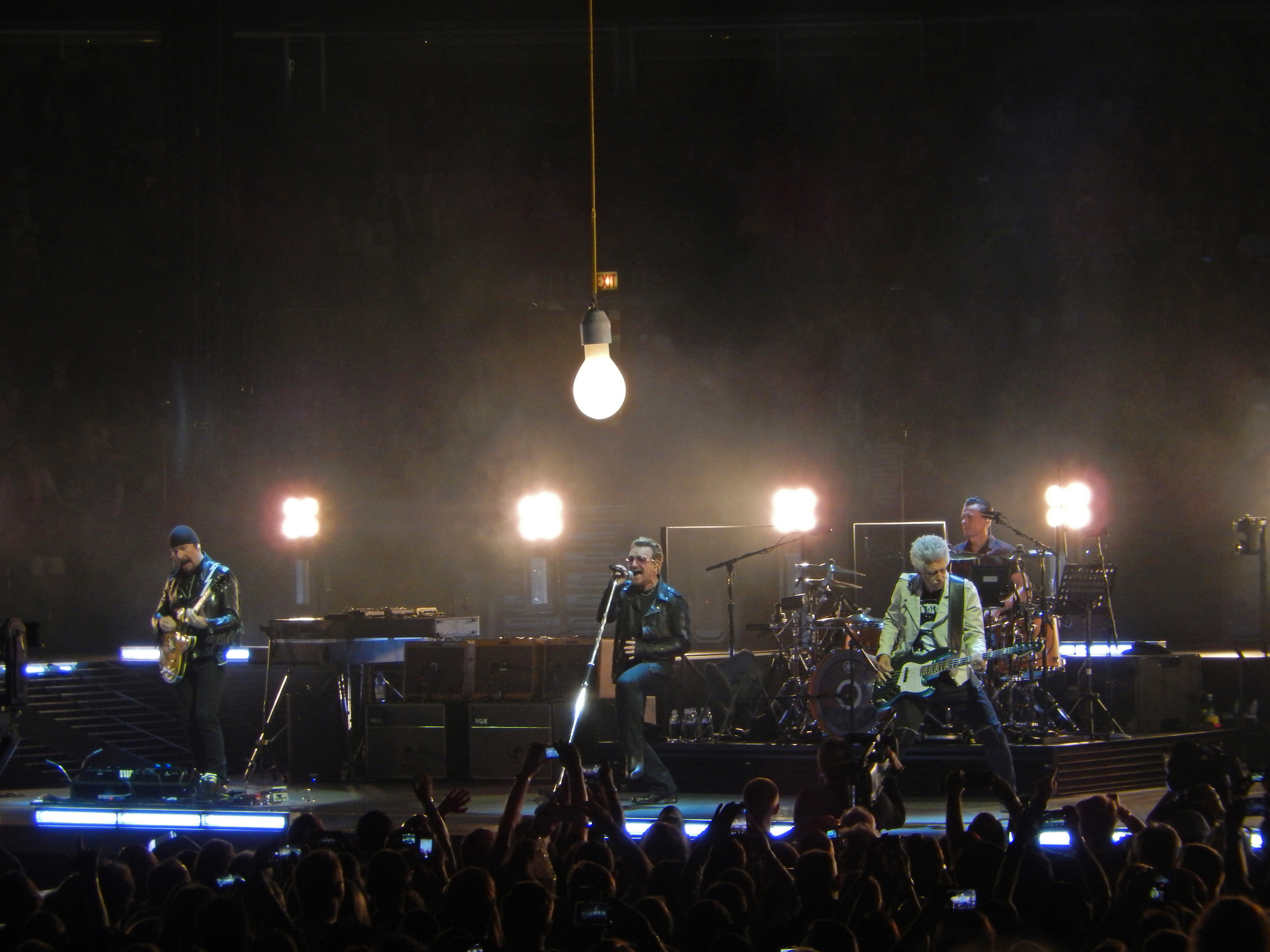 U2 performing at the United Center as part of their Innocence + Experience Tour, June 25, 2015
