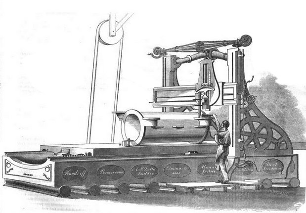Latta's lathe and planing machine