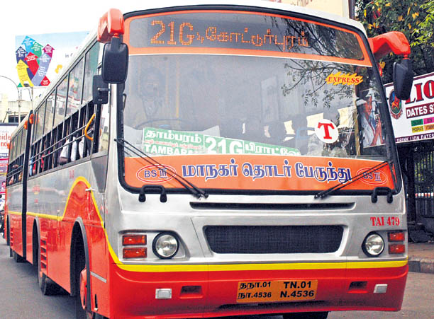 200 px|right|New vestibule bus with LED display
