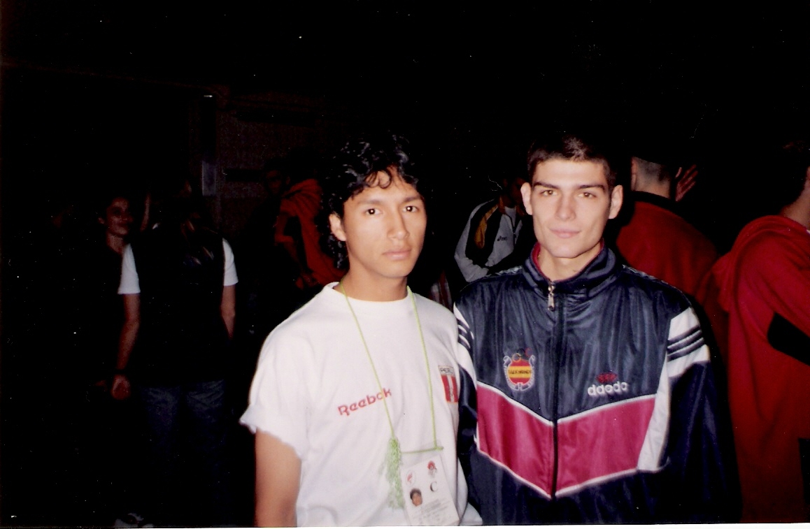 Jean Carlos Gamarra (left) is pictured with Olympic Athlete Jose Antonio Ramos of Spain. Jean Carlos Gamarra (left) is pictured with Olympic Athlete Jose Antonio Ramos of Spain.