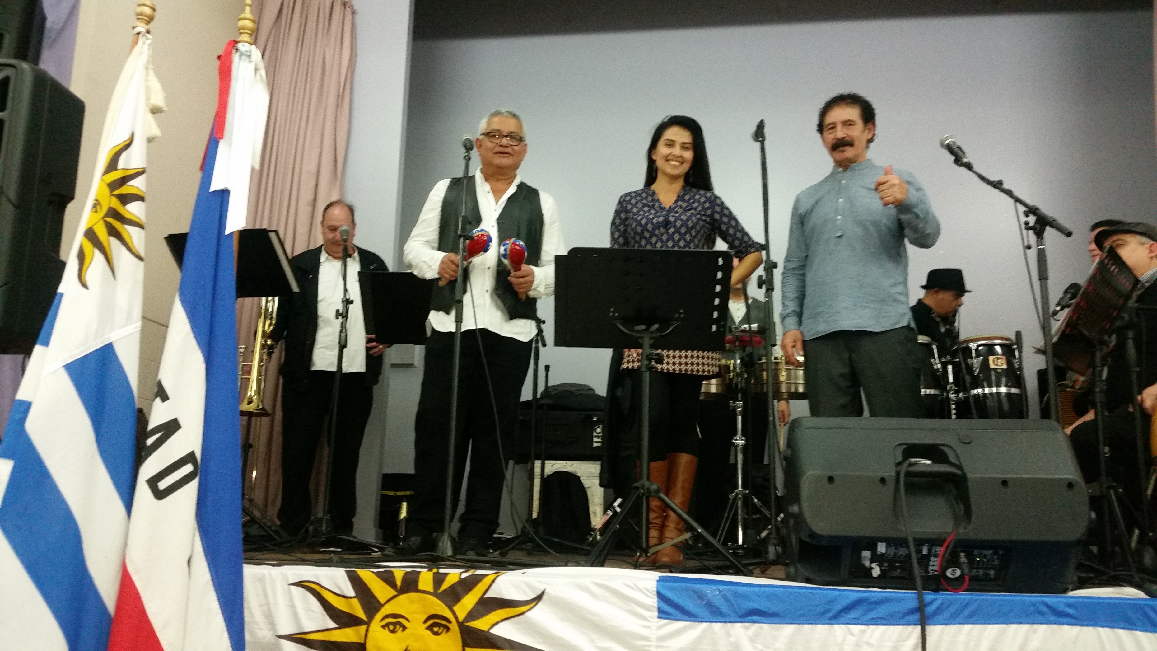 Sonya performing with her band Bahia at the Uruguayan Club Melbourne|left
