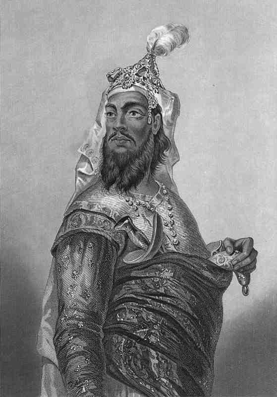 "Kooer Sing", an illustration of Kunwar Singh in The History of the Indian Empire, c. 1858.