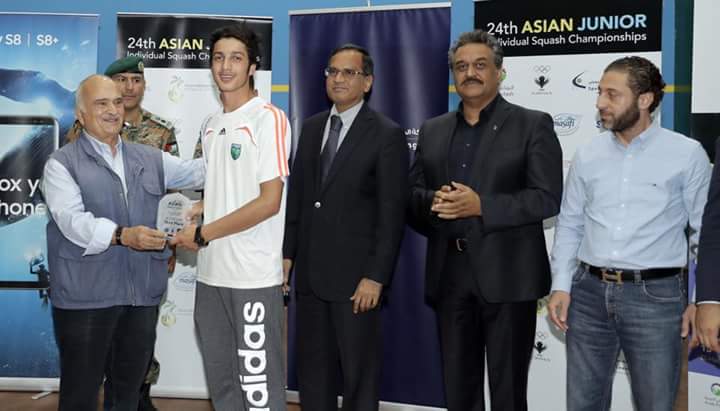 Abdul Malik Khan receiving bronze Medal for securing 3rd position in Asian Junior 2017 - Amman Jordan