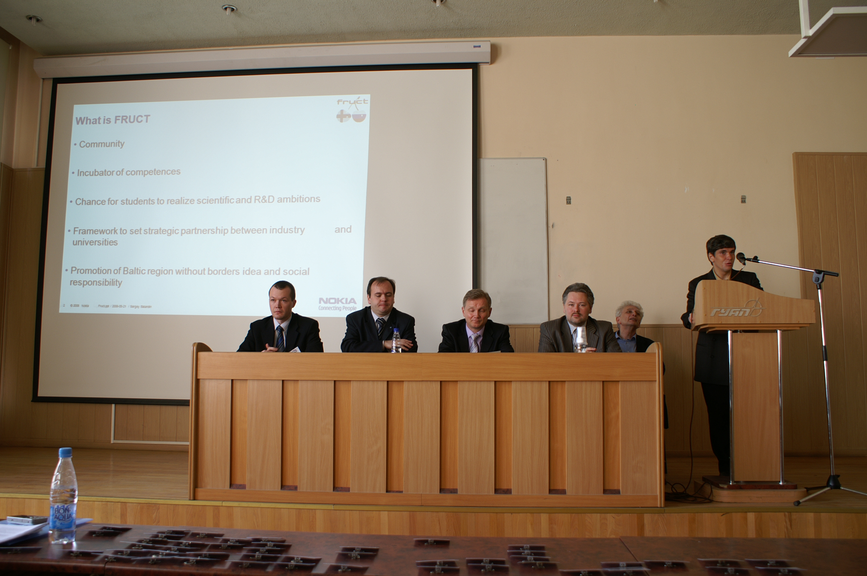 Openining of 3rd FRUCT conference, St. Petersburg, Saint Petersburg State University of Aerospace Instrumentation, 2008
