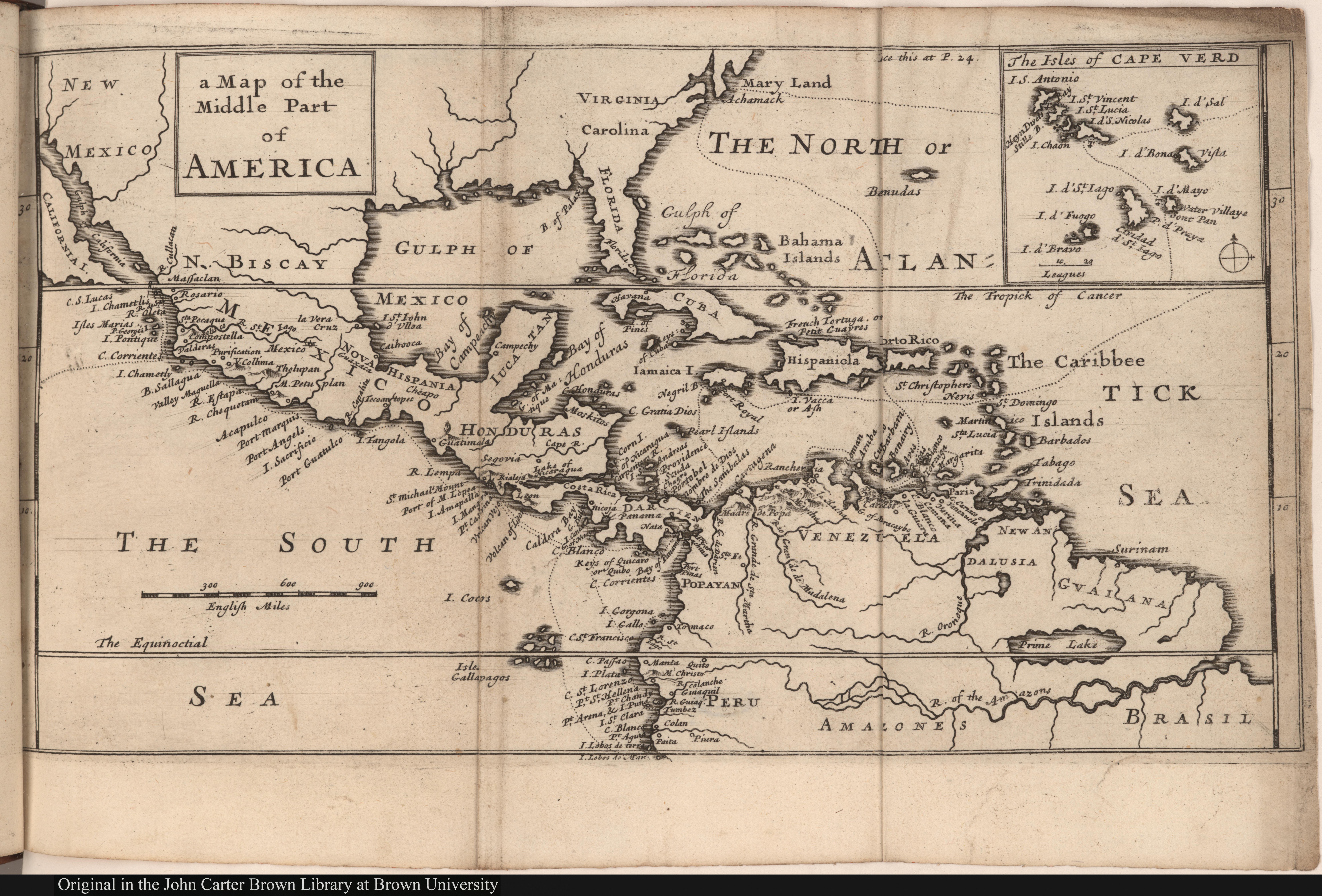 A map of the middle part of America, with the label Moskitos