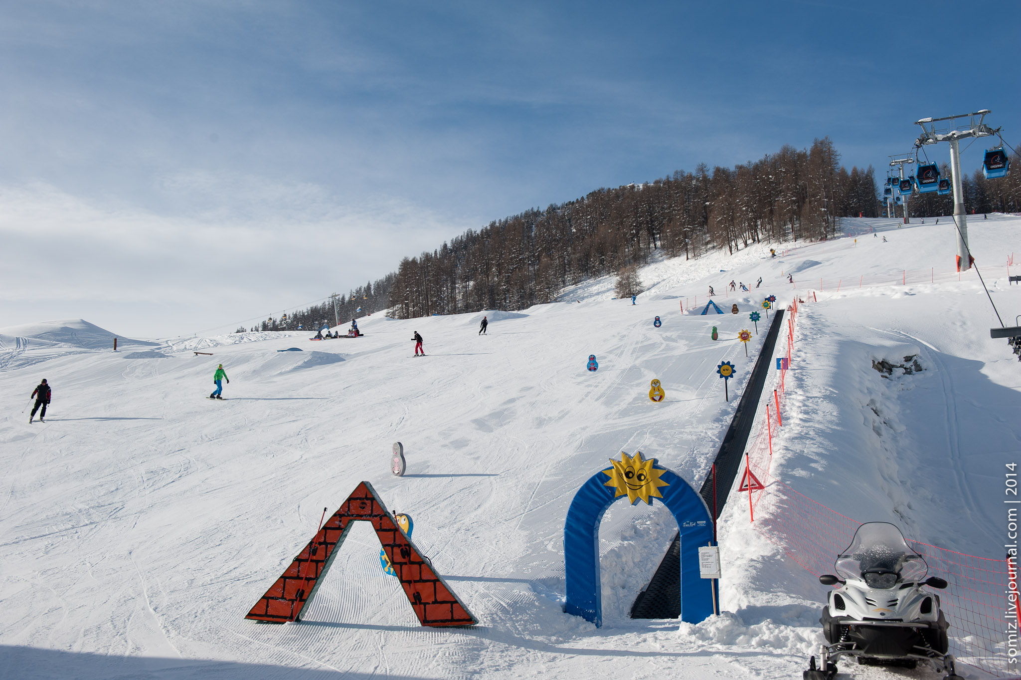 Children Ski Slope in Lombardy, Italy