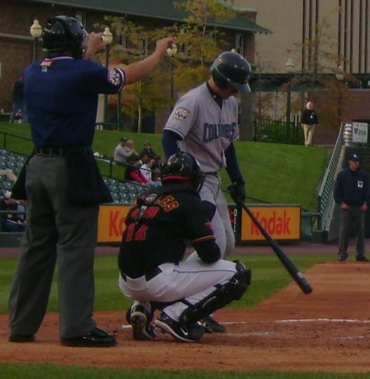Batting for the Columbus Clippers at Frontier Field in 2008
