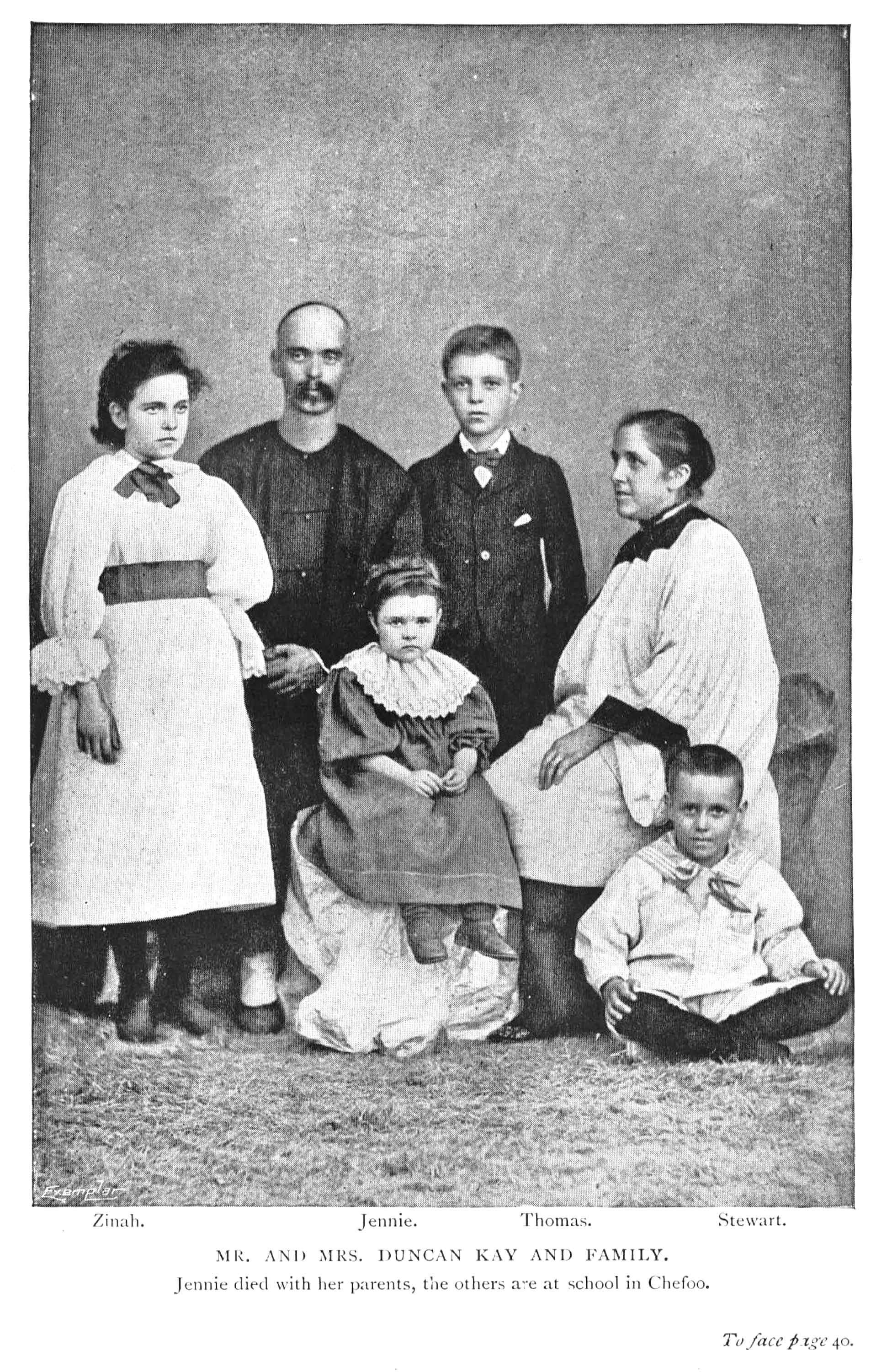 Martyred missionary Duncan, Caroline and Jennie Kay.