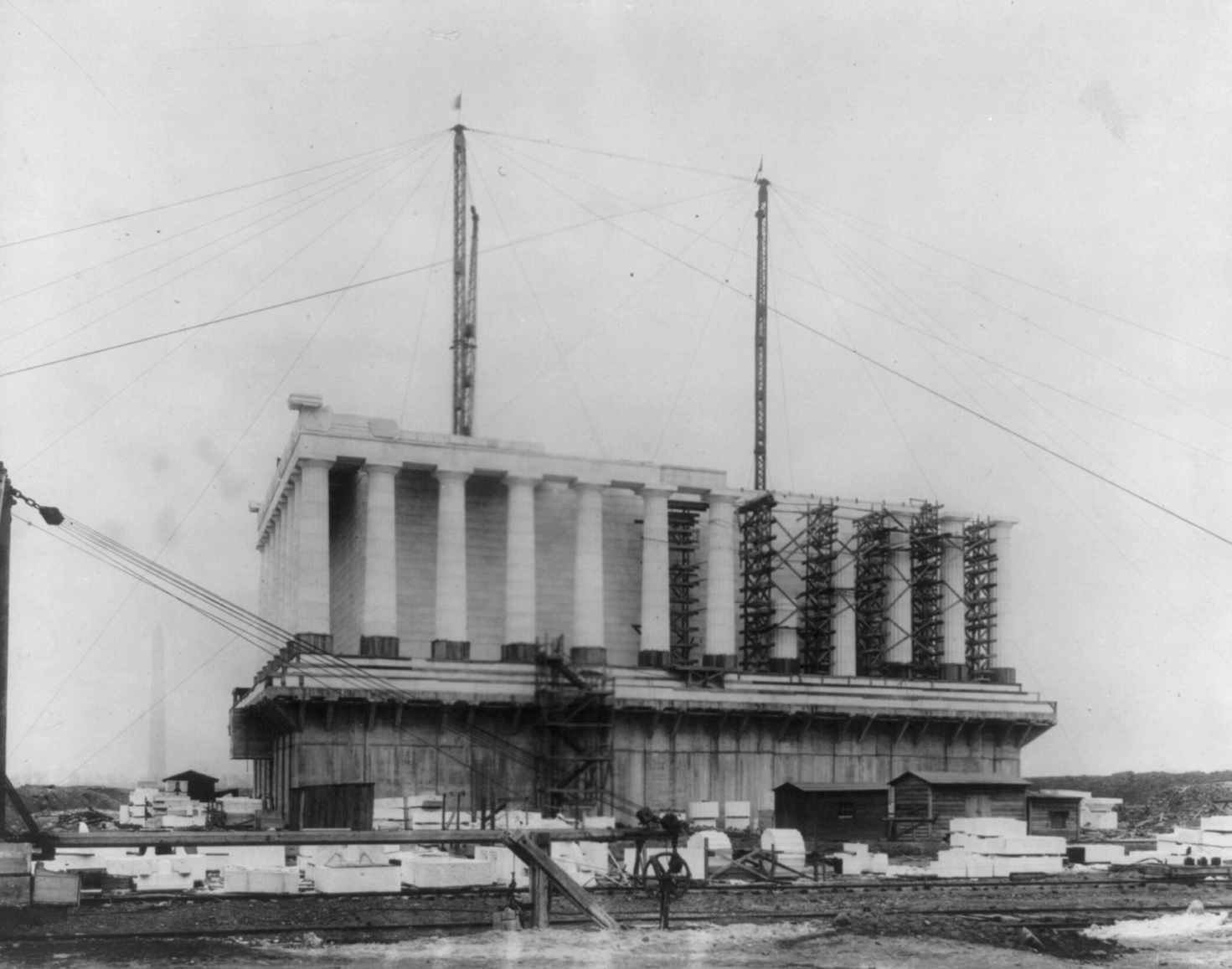 The Memorial under construction in 1916