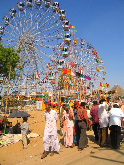 Giant wheels at Pushkar, Rajasthan