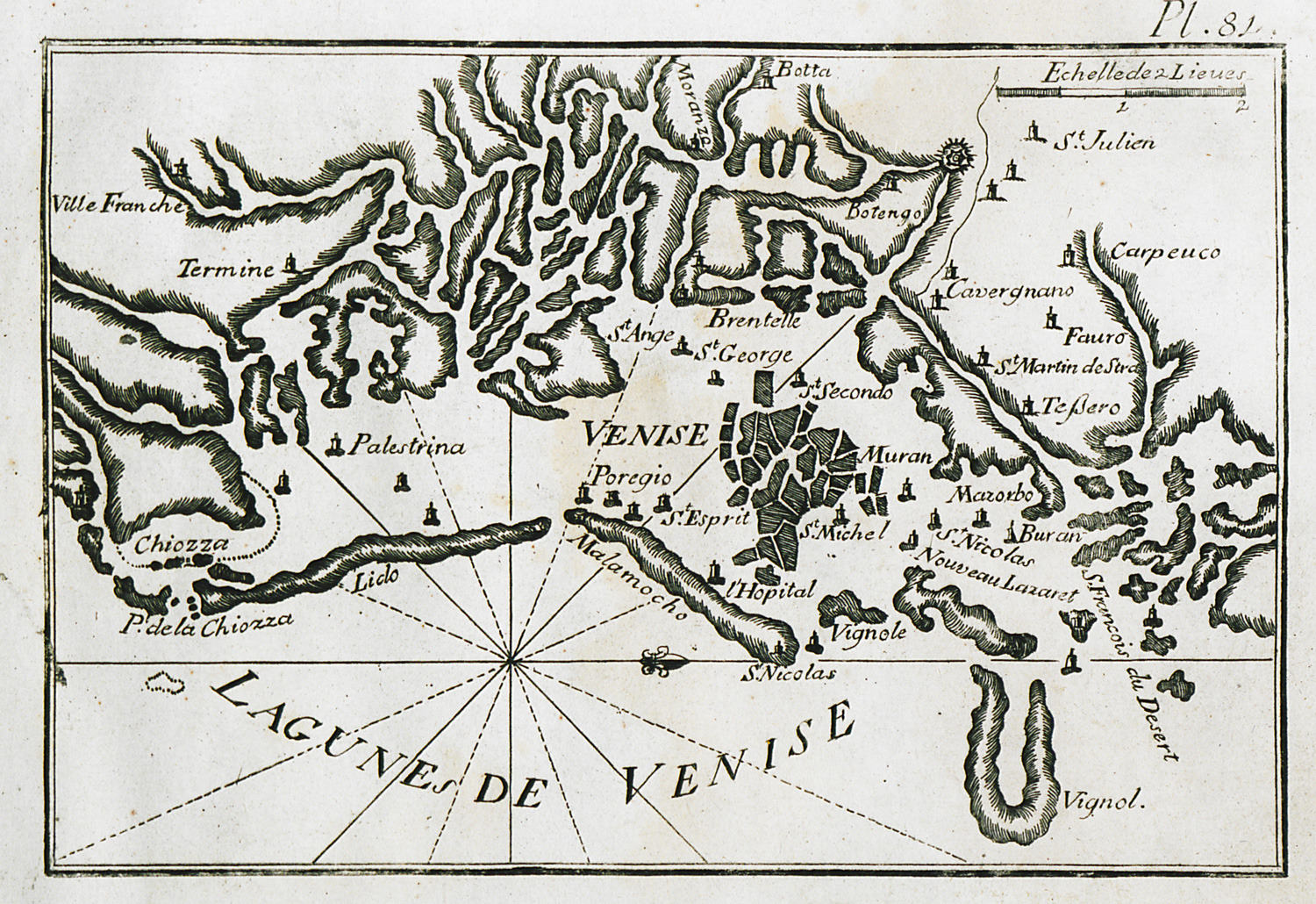 Map of the Venetian Lagoon, 1804