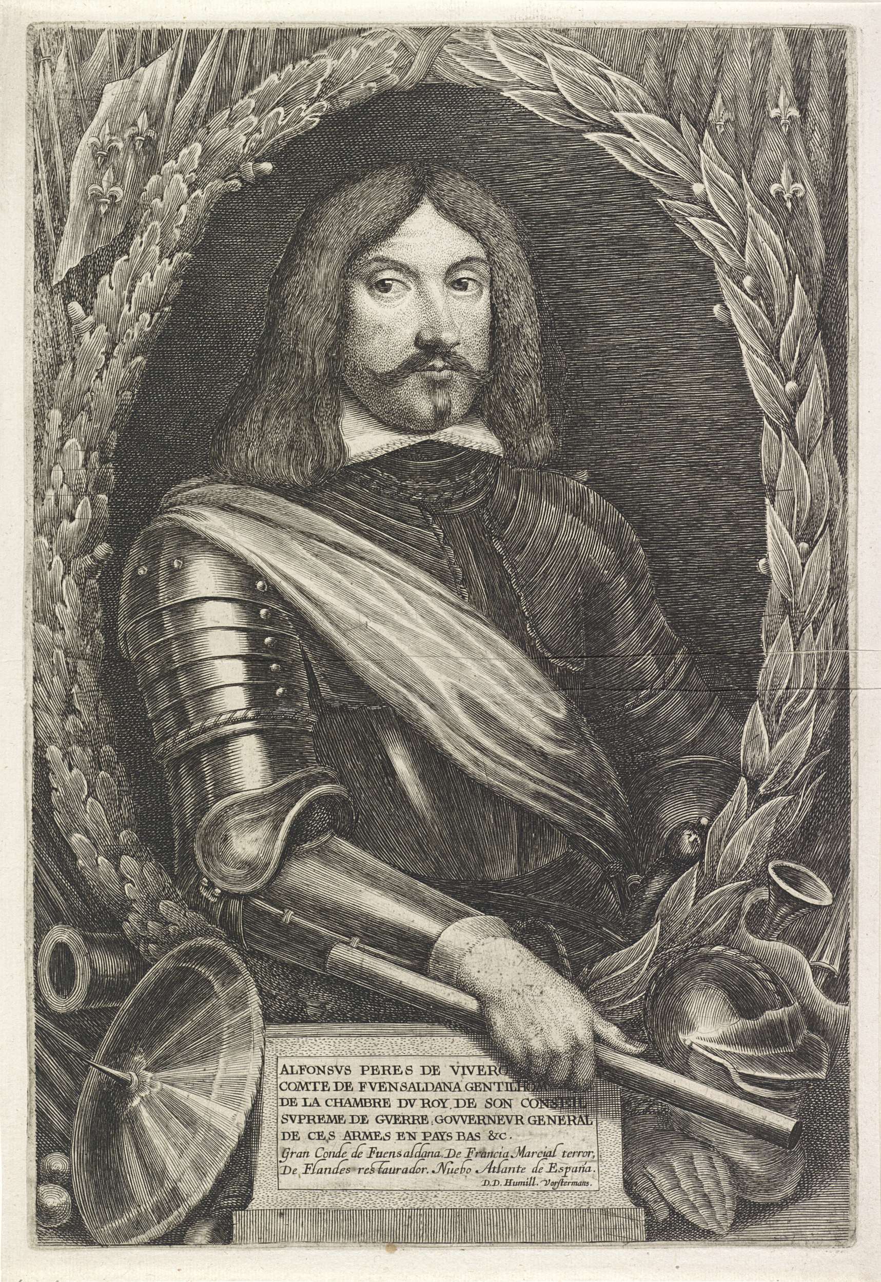 Count of Fuensaldaña Alfonso Perez de Vivero, commander of the Spanish army.