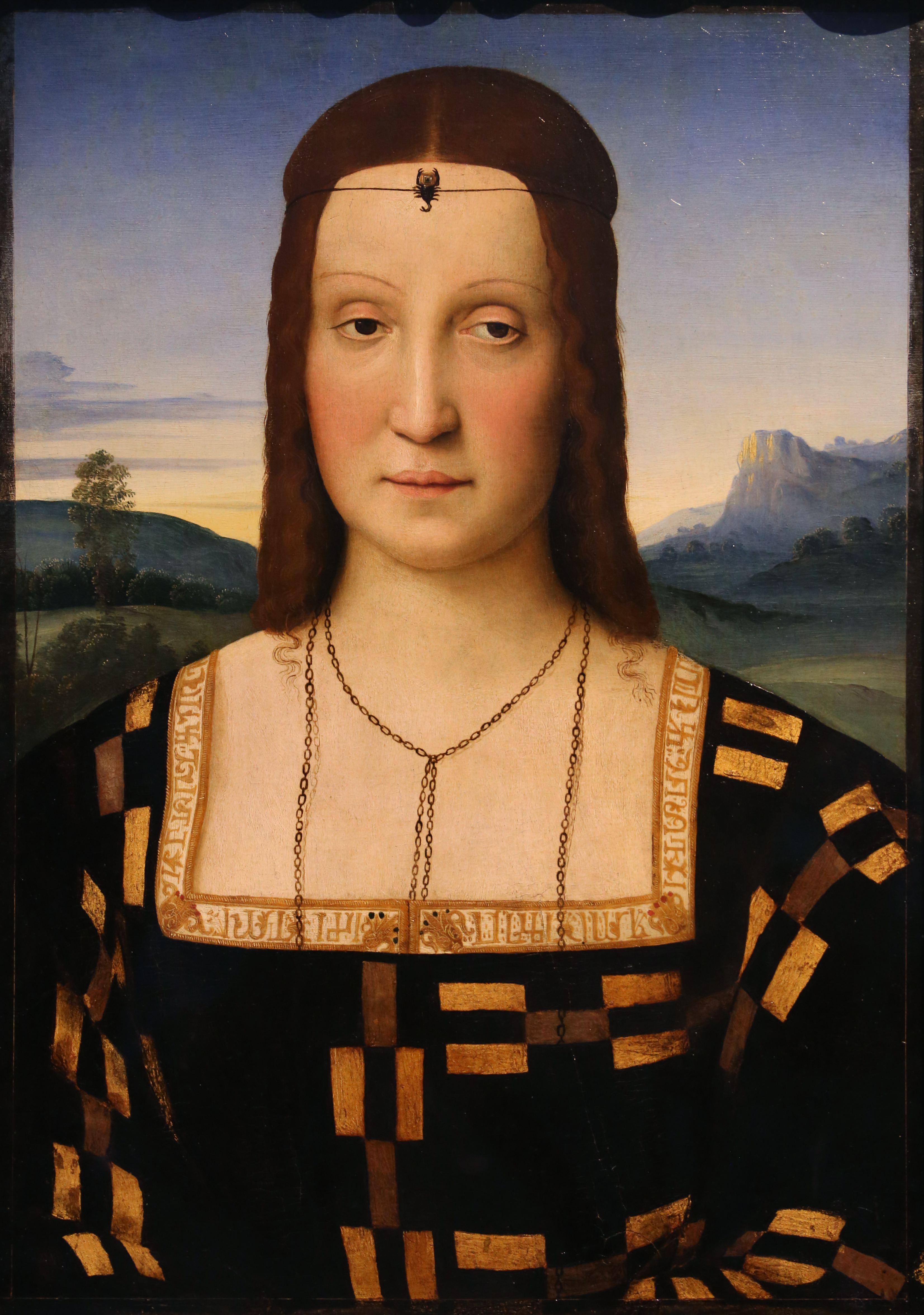 Raphael, Portrait of Elisabetta Gonzaga, 1504.
