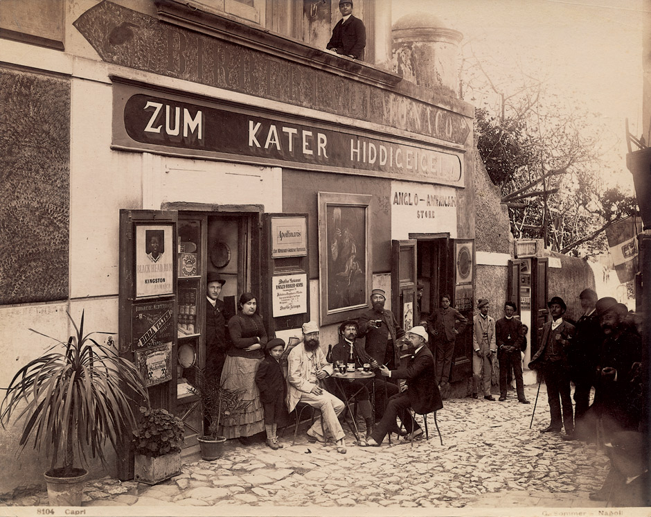 The exterior of the Zum Kater Hiddigeigei in 1886.