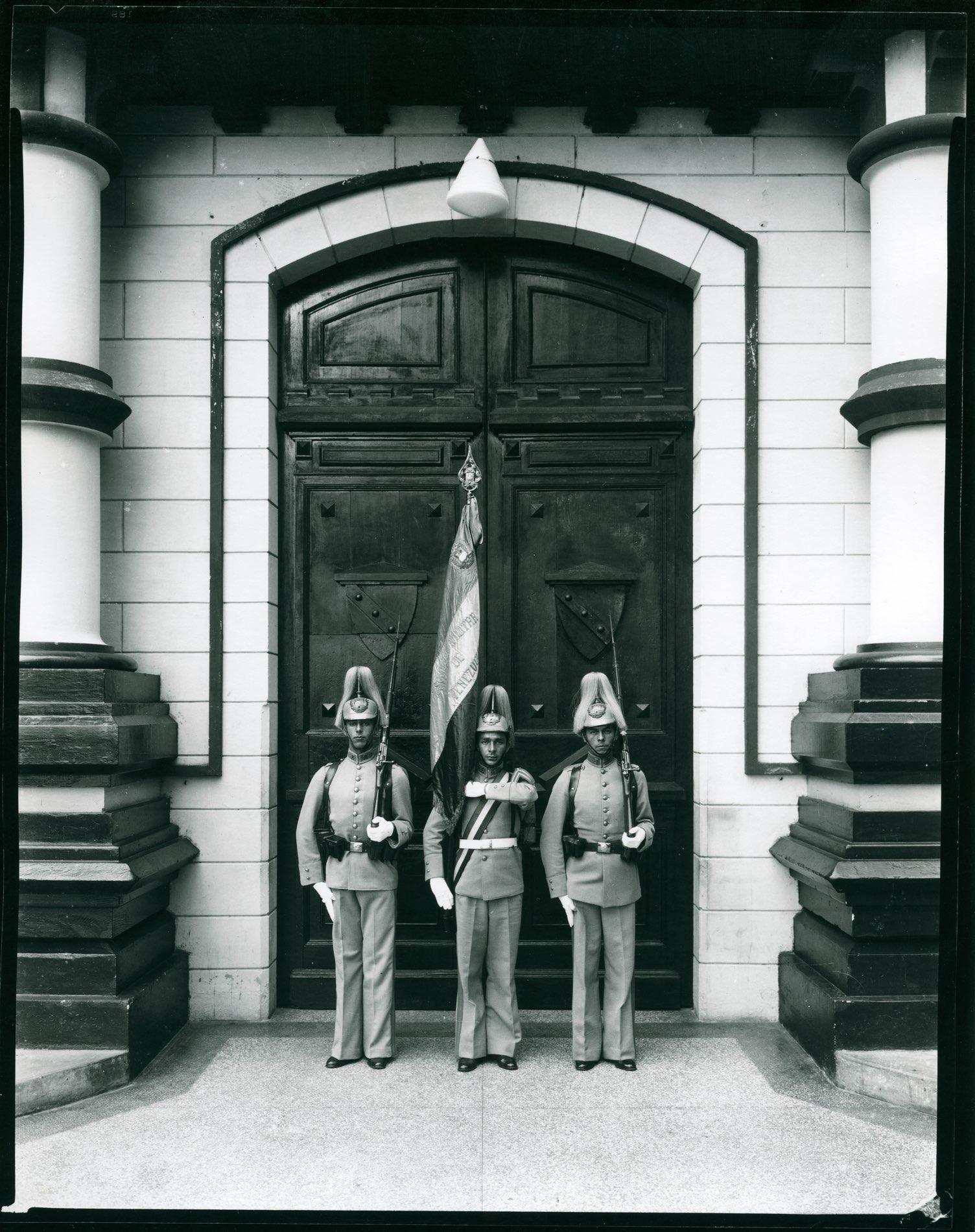 Cadets at the La Planicie barracks in 1930.