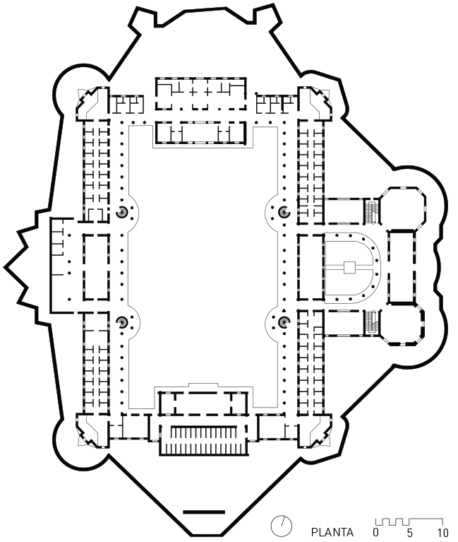 Floor plans of the Cuartel de la Montaña.