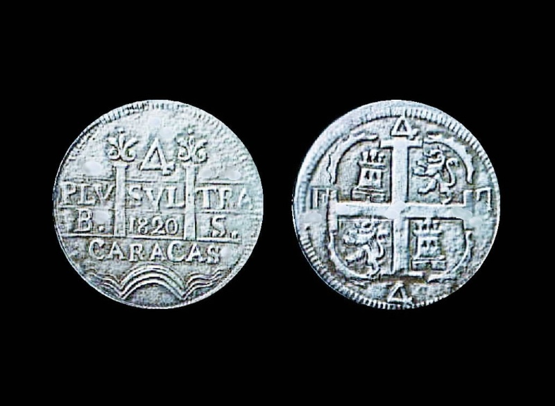 Four-real coins, produced at the Royal Mint in 1820