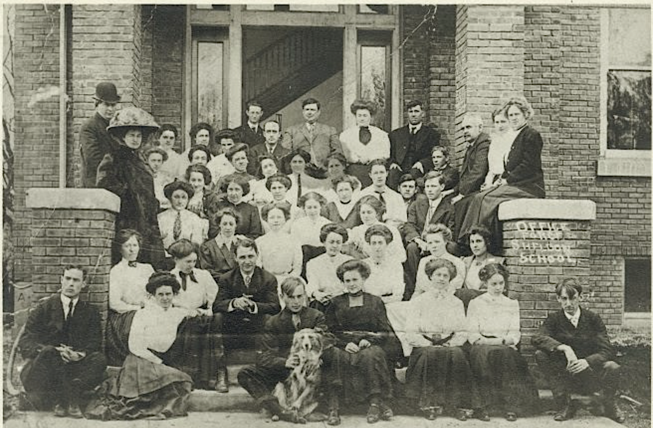 Students at Sheldon's School in Area, Illinois