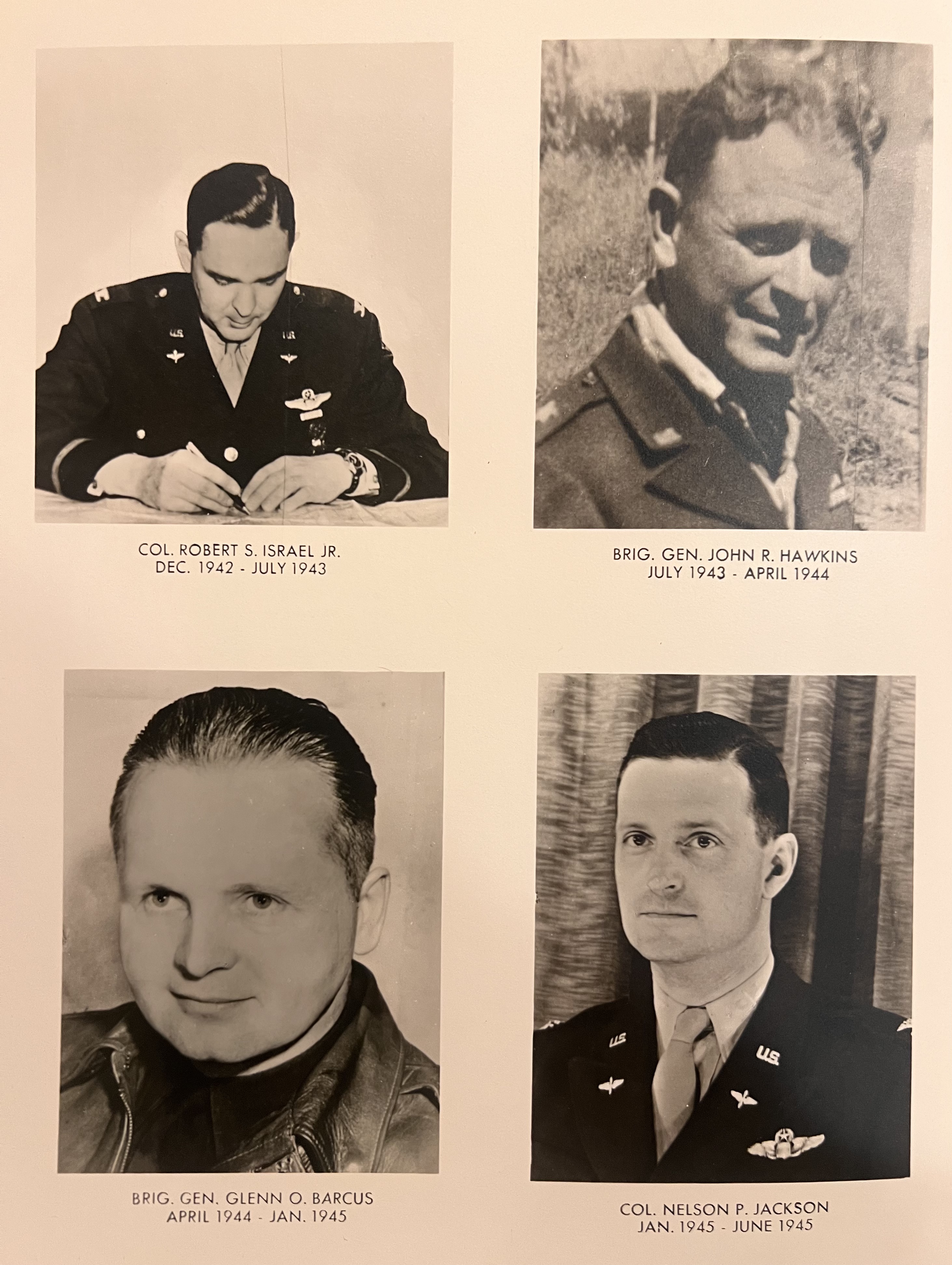64th Fighter Wing Commanders, Glenn O Barcus, and Nelson P Jackson.