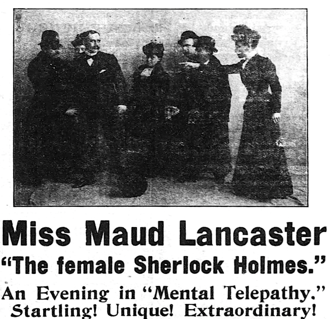 Performance by the telepath Miss Maud Lancaster|275x275px