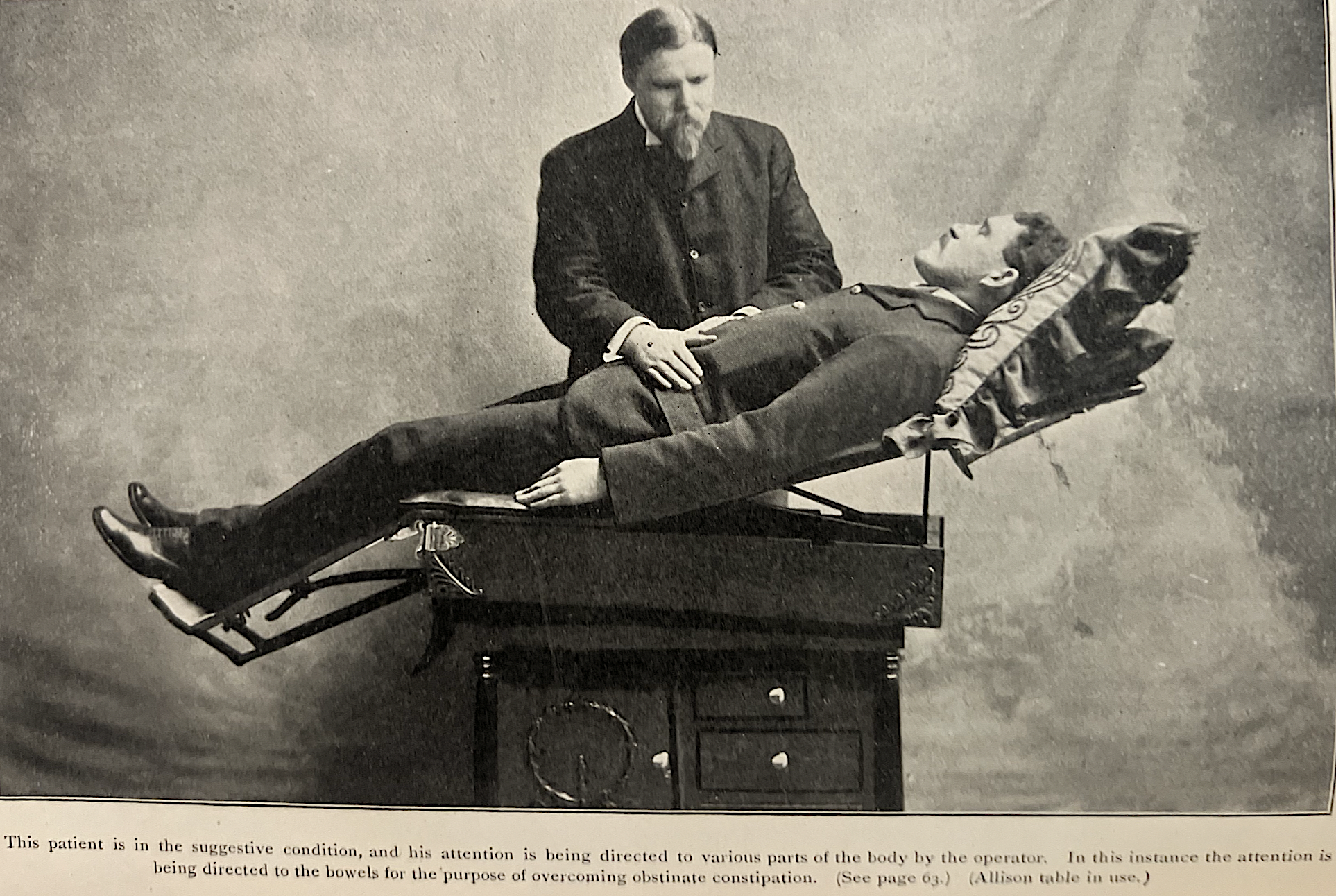 Dr. Parkyn treating a patient on an Allison Physician's Table