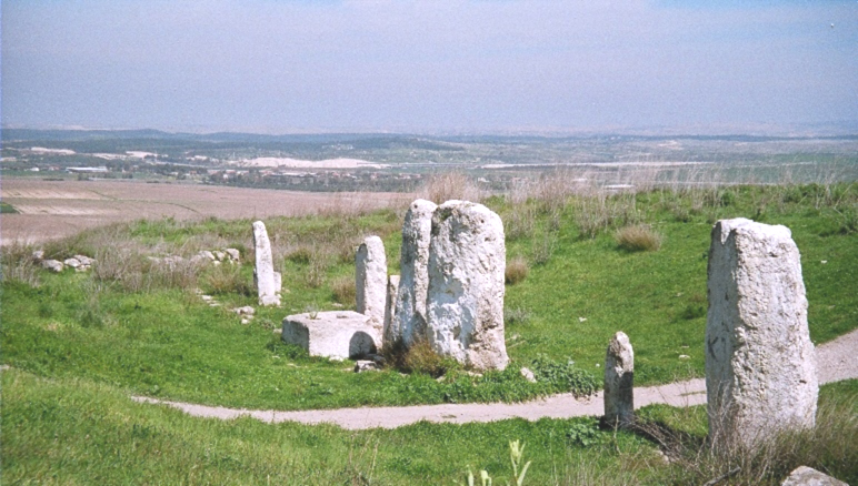 Cult platforms (bamot). Archaeological site at Tel Gezer