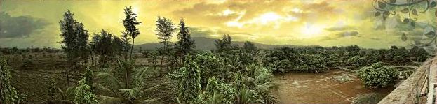 Govardhan Eco Village panoramic view.