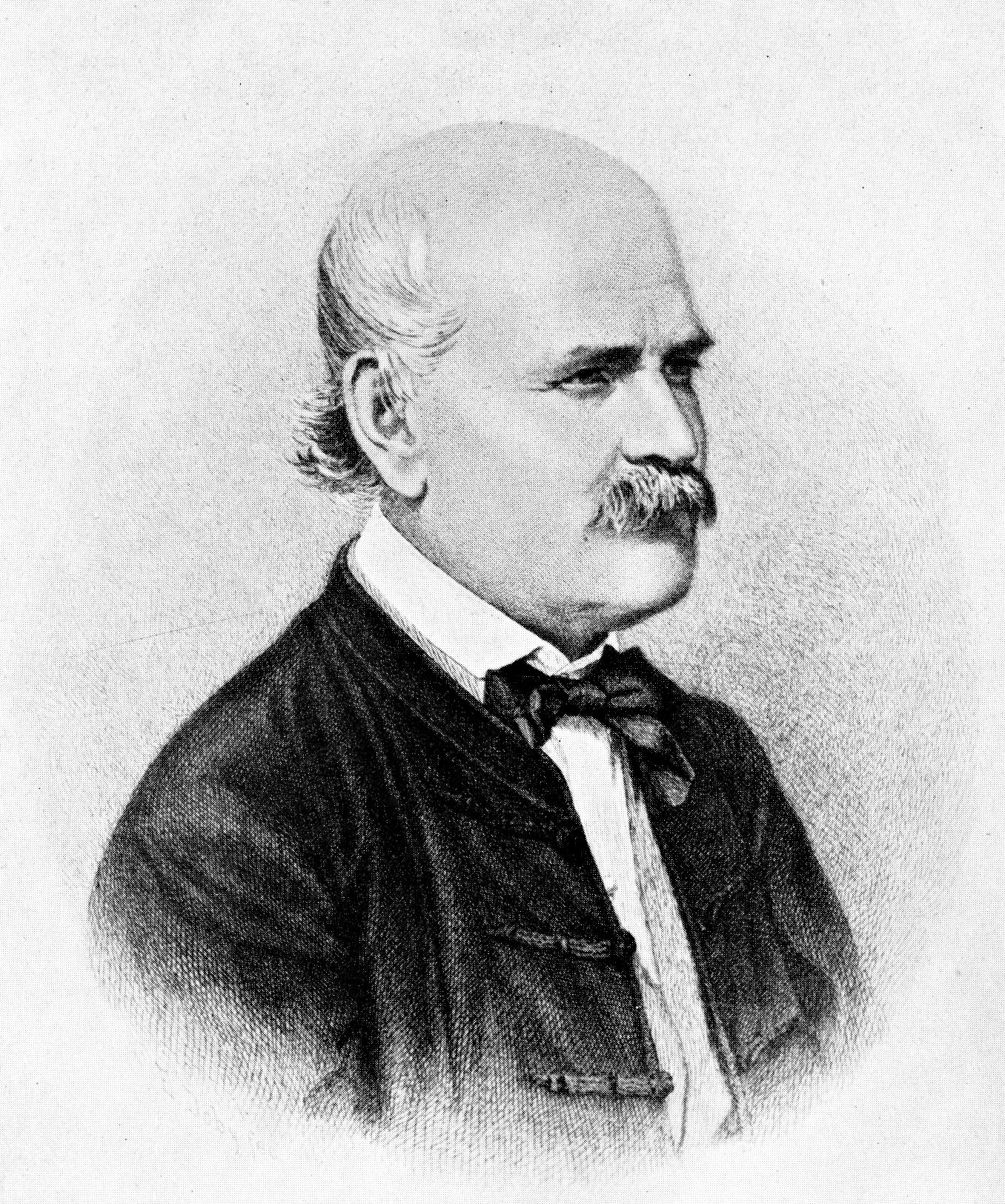 Dr. Ignaz Semmelweis, obstetrician, after whom the society is named. (1860 portrait)