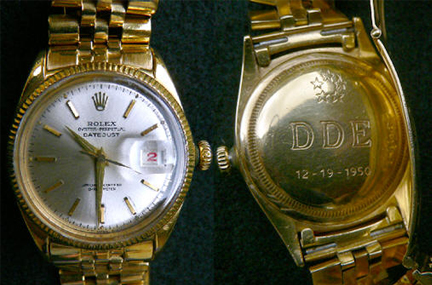 Eisenhower's yellow gold Rolex Datejust watch