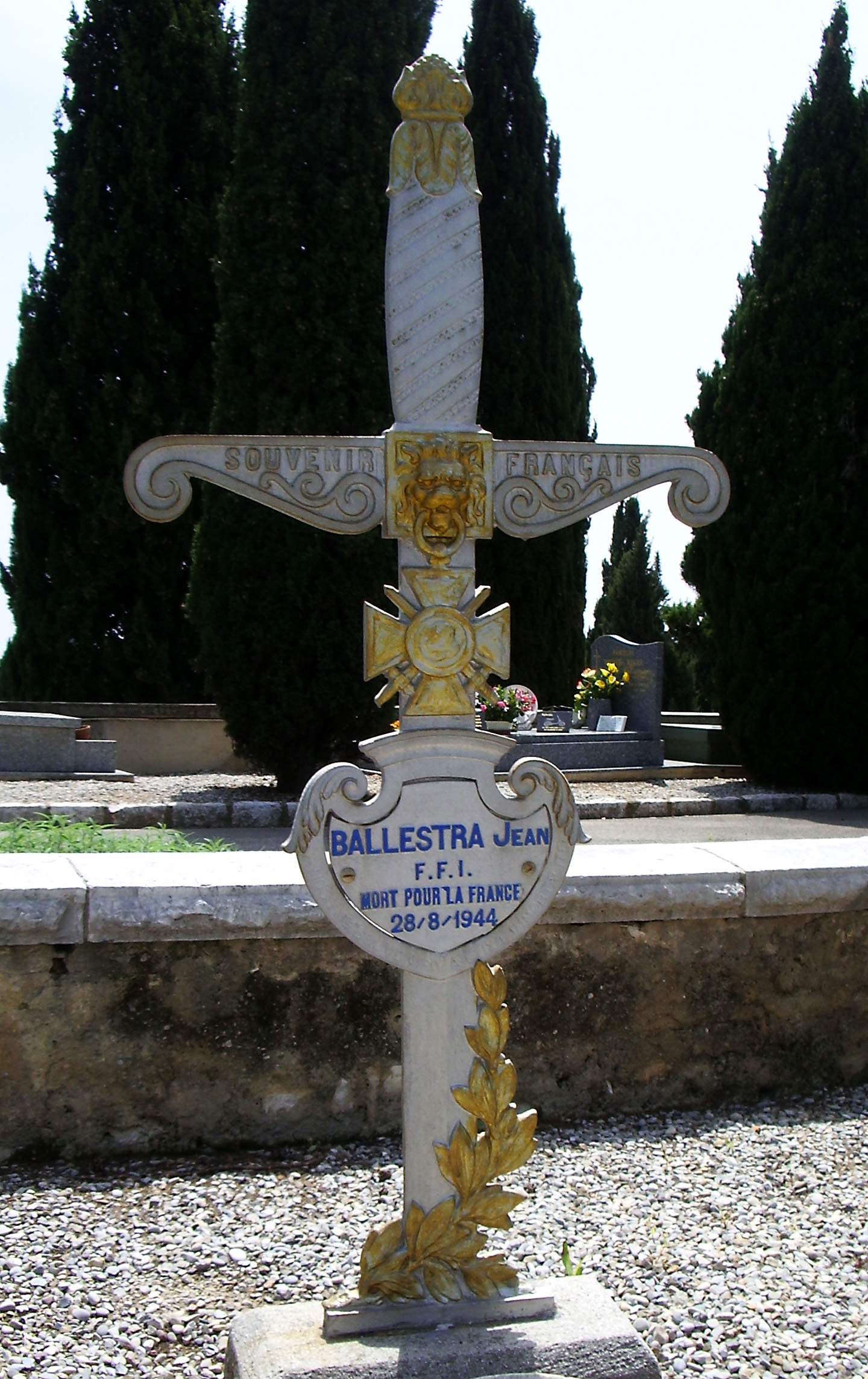 Le Souvenir franÃ§ais memorial at the Caucade cemetery, Nice