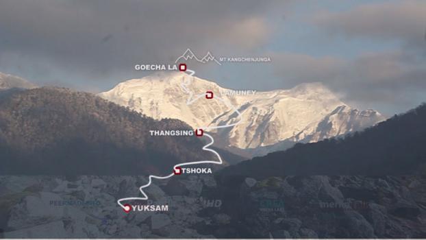 Goechala trek map